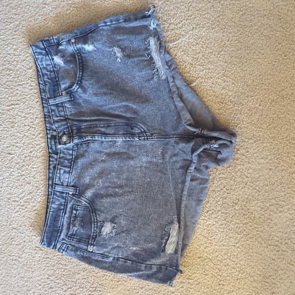 Wild Fable Gray Distressed Highest Rise Cut Off Shorts Size 16W - Picture 1 of 4